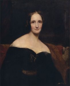 Retrato de Mary Shelley por Richard Rothwell, em 1840 