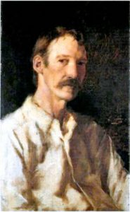 Retrato de Robert Louis Stevenson por Girolamo Nerli 