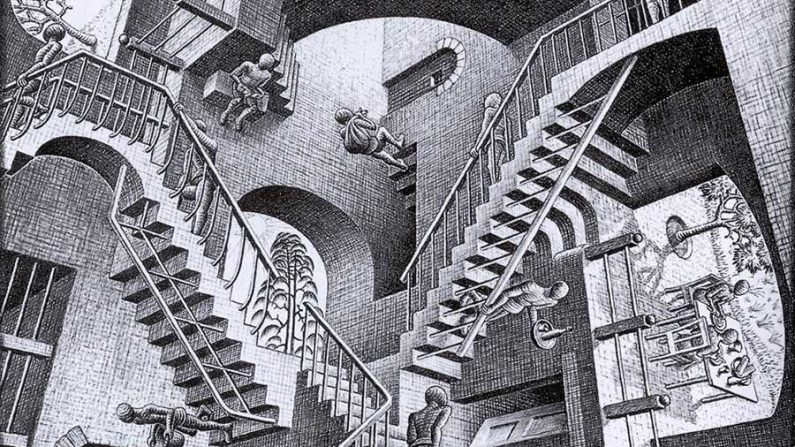 ‘Relatividade’, 1953, de M. C. Escher (1898-1972)