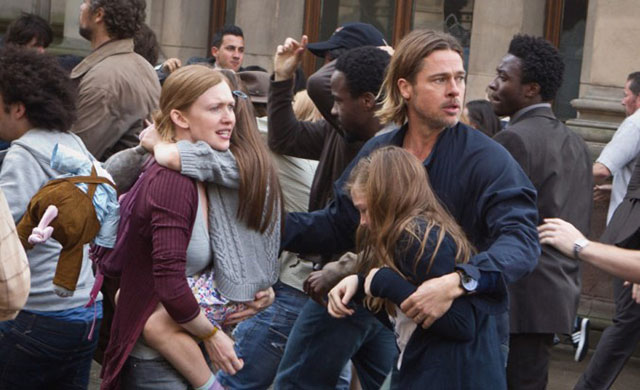 World War Z, estrelado por Brad Pitt e Mireille Enos (Divulgação/Paramount Pictures)