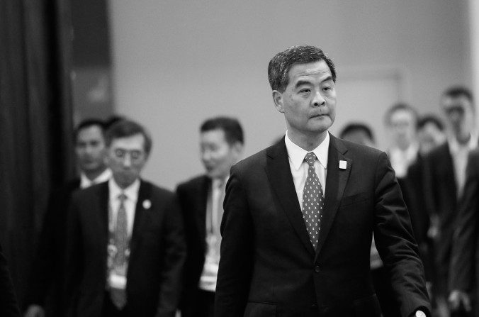 Leung Chun-ying, o chefe-executivo de Hong Kong, num fórum da Cooperação Econômica da Ásia-Pacífico (APEC) em Bali, Indonésia. Durante o evento, Leung teve um encontro de 40 minutos com o líder chinês Xi Jinping (Putu Sayoga/Getty Images)