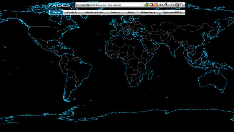 Mapa Virtual Paises@ criado pelo IBGE (Internet)