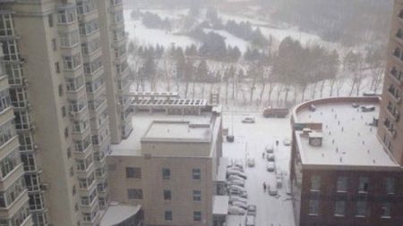 Fortes tempestades de neve atingem nordeste chinês