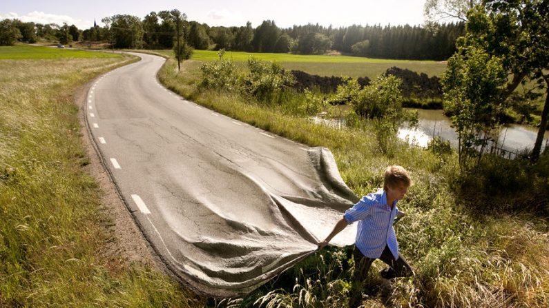 Foto Manipulação envolvendo o tema estrada (Erik Johansson/Alltelleringet.com)