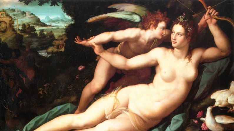 Venus e Cúpido, do pintor Alessandro Allori (Internet)