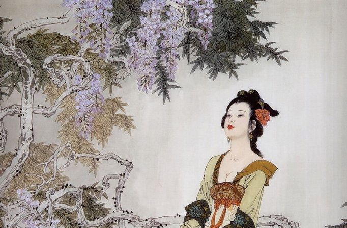 Pintura que retrata a mulher oriental tradicional (Internet)