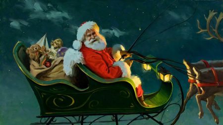 Ilustrações de Papai Noel feitas pelas mãos de Tom Browning