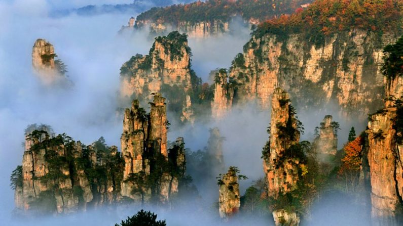 Montanhas de Tianzi, na China (Internet)