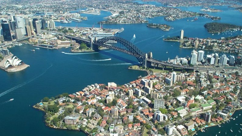 Vista aérea de Sydney (Rodney Haywood/Public Domain)