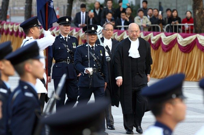 A cerimônia de abertura do ano jurídico de 2014 em 13 de janeiro em Hong Kong (Epoch Times)