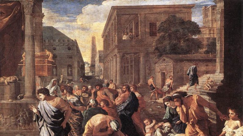 "A Praga de Asdod" ou "Os filisteus atingidos pela praga", 1631, de Nicolas Poussin