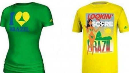 Adidas lança camisetas para a Copa do Mundo no Brasil com apelo sexual