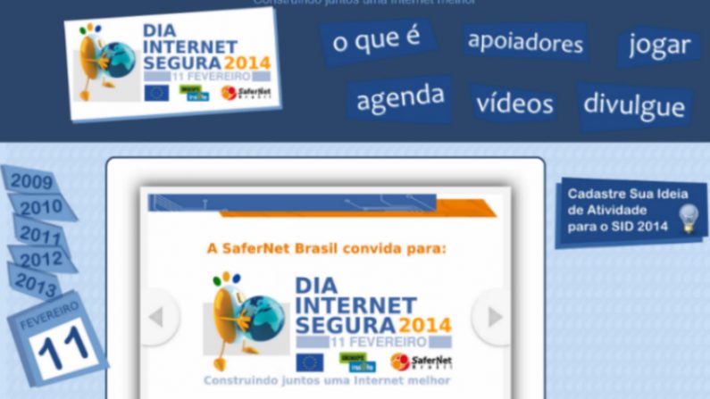 Pelo sexto ano consecutivo no Brasil, o Dia da Internet Segura pretende promover a cidadania na internet e refletir o papel do jovem para fazer da Internet um ambiente responsável. A programação prevê debates presenciais e online, além de um plantão de tira-dúvidas sobre atitudes seguras na rede (Reprodução)