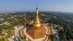 Pagode Shwedagon, lugar que nasceu de um fio de cabelo do Buda