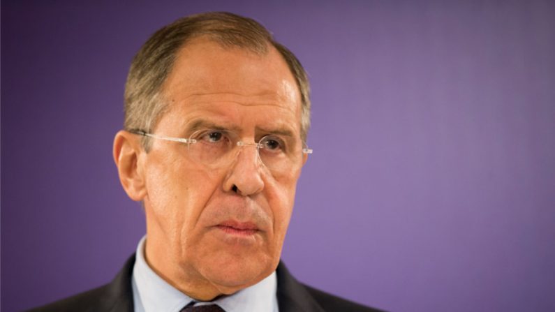 O Ministro dos Negócios Estrangeiros da Rússia, Sergei Lavrov, na Conferência sobre Segurança Nuclear de 2014, em 24 de março, na Holanda (Evert-Jan Daniels-Pool/Getty Images)