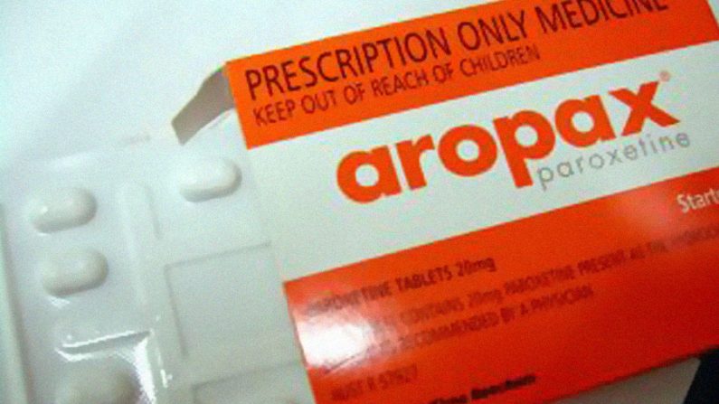 Versão internacional do remédio Aropax 20mg comprimidos revestidos, da empresa GlaxoSmithKline (Divulgação)