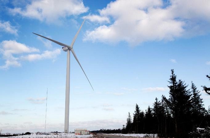 O protótipo da turbina V164-8.0 MW. (Credito: Vestas)