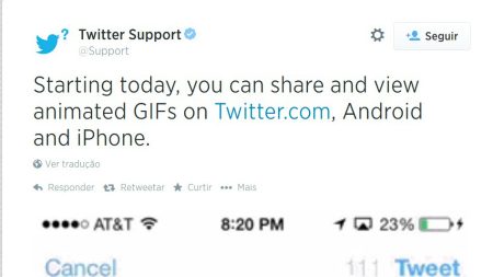 Twitter agora permite compartilhar gifs animados