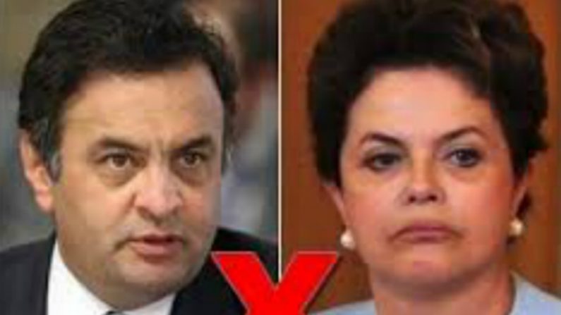 Senador Aécio Neves (PSDB) e a presidente Dilma Rousseff (PT) (Reprodução)