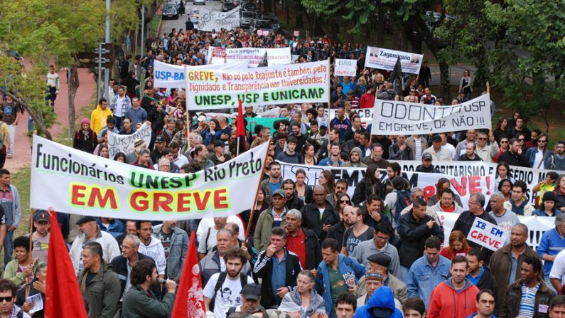 Universidades estaduais paulistas em greve (Geociências Unicamp / Reprodução)