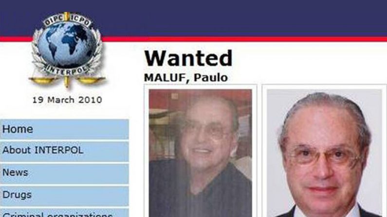 Paulo Maluf procurado pela Interpol (Internet)