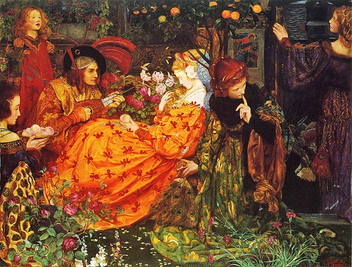     O engano dos ricos (1901) por Eleanor Fortescue Brickdale, 85 x 110 cm. Óleo sobre tela (Imagem cortesia de Sotheby´s)