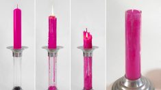 Ideias: o castiçal que não consome a vela