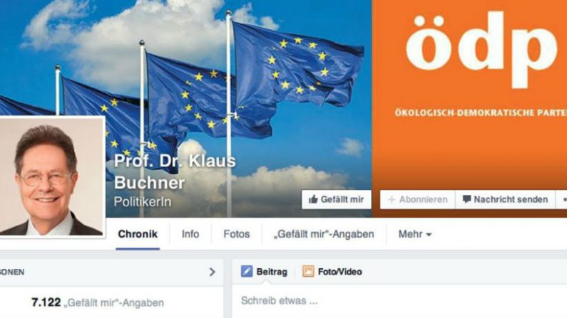 Captura de tela da publicação no perfil do Facebook do sr. Klaus Buchner, membro do Parlamento Europeu (Minghui.org)