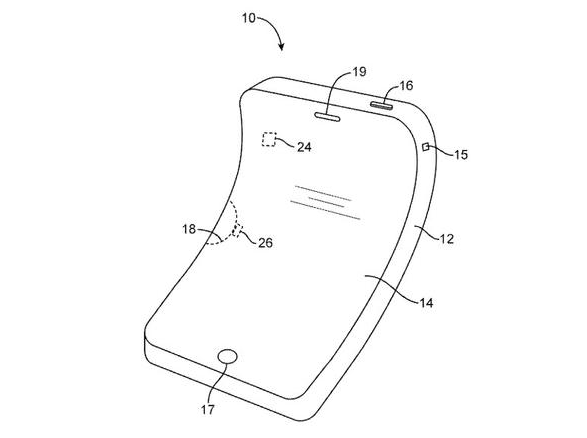 Ilustração do possível modelo do iPhone 7 (USPTO)