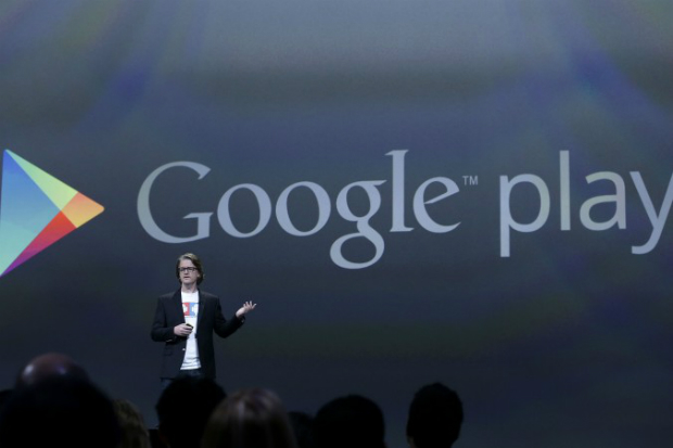 Chris Yerga, vice-presidente de engenharia do Google Play, em evento do Google em 2013 em San Francisco (AP Photo/Jeff Chiu)