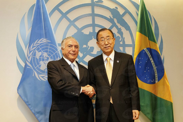 Presidente Temer durante encontro com o Secretário Geral das Nações Unidas, Ban Ki-moon (Arquivo ABr)