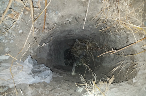 Entrada do túnel usado para tráfico humano descoberto na fronteira do México com os Estados Unidos (Customs and Border Protection Office — CBP)