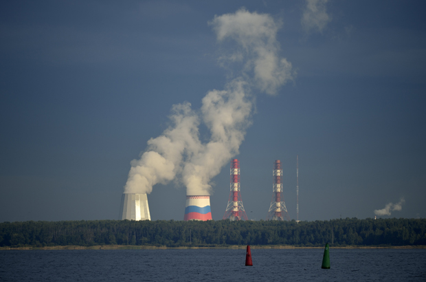 Uma usina nuclear russa em São Petersburgo, Rússia (Eric Feferberg/AFP/Getty Images)