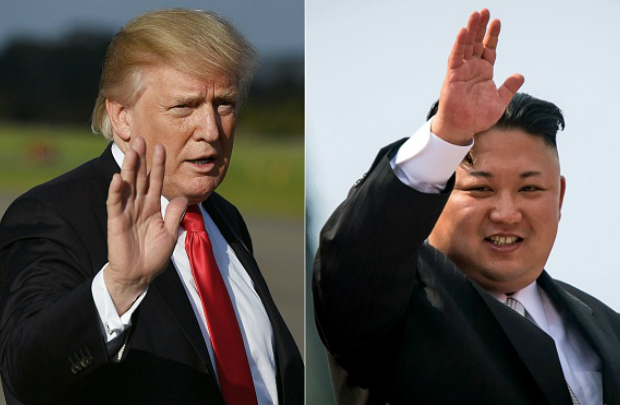 Em setembro de 2017, em resposta a declarações feitas pelo líder norte-coreano, Trump disse às Nações Unidas que o "Homem-foguete" — como costuma se referir a Kim Jong-un — encontra-se em uma missão suicida (Mandel Ngan, Ed Jones/AFP/Getty Images)