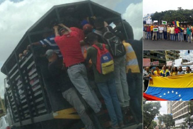 Imagem do Twitter mostra protestos na Venezuela (Rdiazccs)