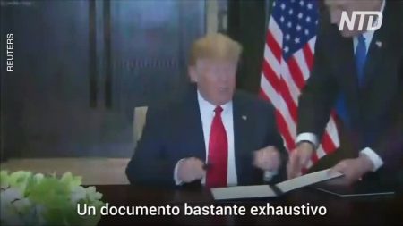 Trump e Kim assinam três importantes documentos durante cúpula histórica (Vídeo)