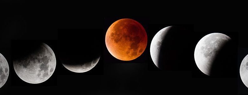 Eclipse Lunar em Glastonbury, Inglaterra (Matt Cardy/Getty Images)