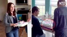 Garota faz bolo de aniversário para seu irmão e choca mãe com mensagem inesperada