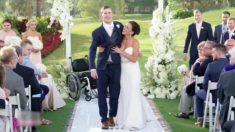 Homem paralisado se levanta e anda com sua noiva no dia do casamento