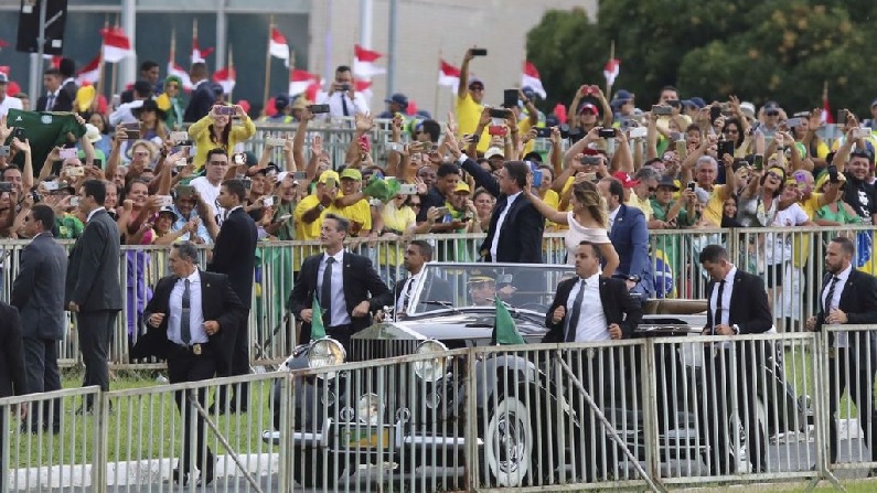 Presidente eleito Jair Bolsonaro chega ao Congresso Nacional para a solenidade de posse ( Fabio Pozzebom/EBC)