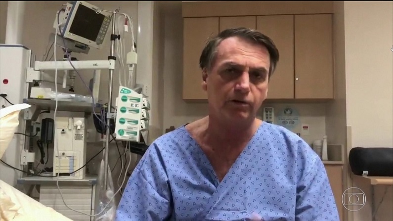 Jair Bolsonaro no Hospital (Reprodução/Youtube)