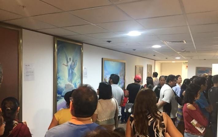 Exposição de Arte "Verdade, Benevolência, Tolerância" na Sala Paracas do Ministério da Cultura do Peru em Lima, em janeiro de 2019 (Associação do Falun Dafa do Peru)