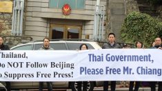 Protesto na Embaixada tailandesa pede libertação de ativista da rádio Sound of Hope