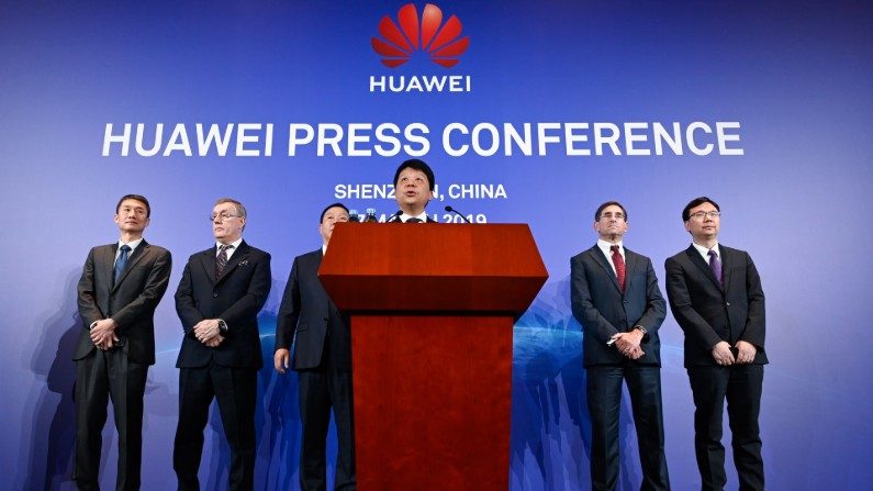 Presidente rotativo da Huawei, Guo Ping (WANG ZHAO/AFP/Getty Images)