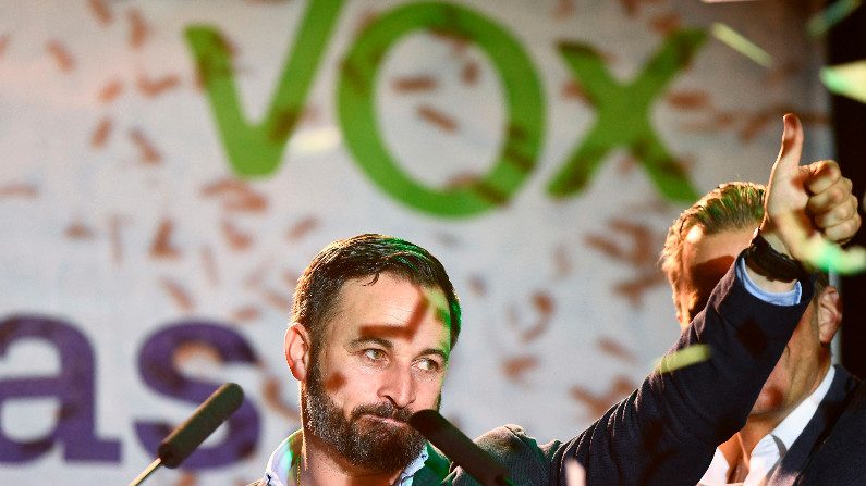 Presidente do partido Vox, Santiago Abascal (OSCAR DEL POZO/AFP/Getty Images)