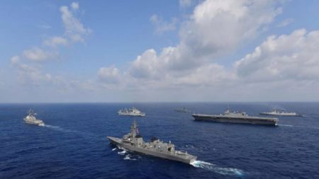 EUA, Japão, Índia e Filipinas desafiam Pequim com exercício naval no Mar do Sul da China