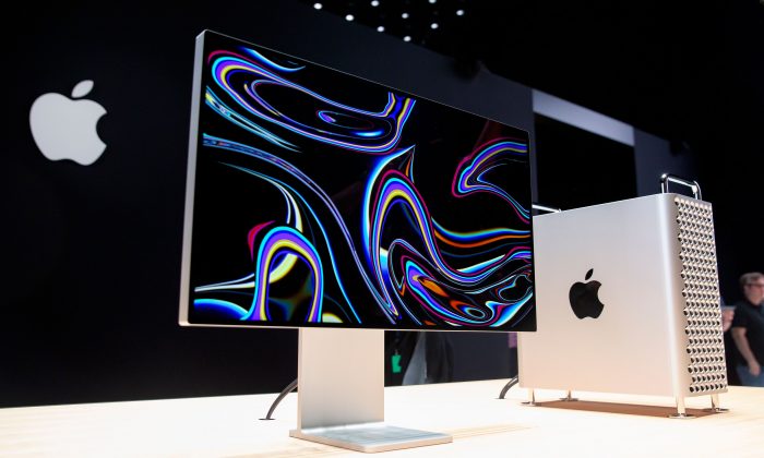 O novo Mac Pro da Apple está em exibição no showroom durante a Worldwide Developer Conference (WWDC) da Apple em San Jose, Califórnia, EUA, em 3 de junho de 2019 (Brittany Hosea-Small / AFP / Getty Images)