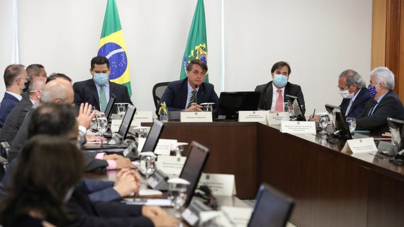 (Brasília - DF, 20/05/2020) Videoconferência com Governadores dos Estados (Foto: Marcos Corrêa/PR)