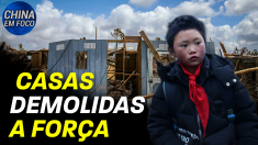 Casas demolidas a força na China