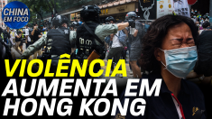 Violência aumenta em Hong Kong